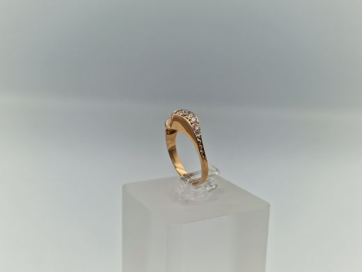 Zelta gredzens ar cirkoniju, 1.92 g, izm. 15