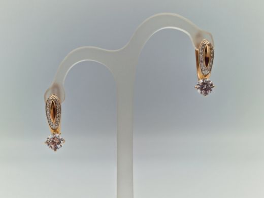 Zelta auskari ar cirkoniju, 2.51 g