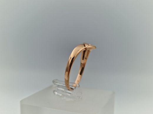 Zelta gredzens ar cirkoniju, 1.97 g, izm. 17.2