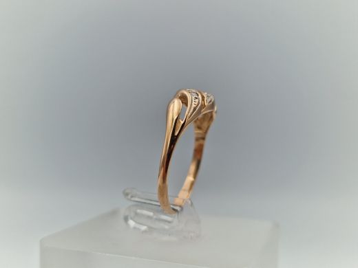 Zelta gredzens ar cirkoniju, 1.67 g, izm. 16.5