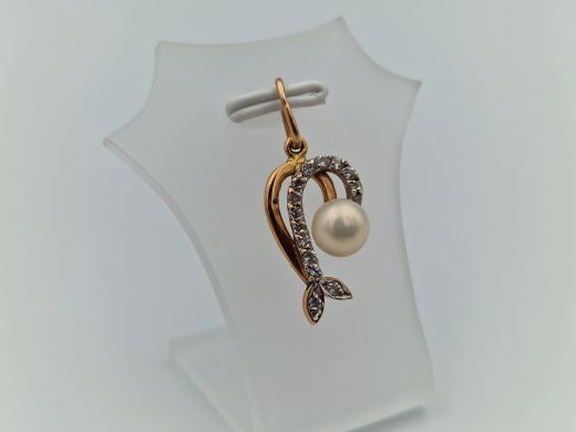 Zelta kulons ar cirkoniju, 1.55 g