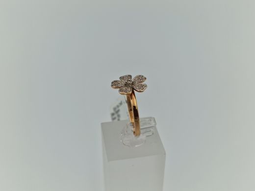 Zelta gredzens ar cirkoniju, 1.89 g, izm. 17.5