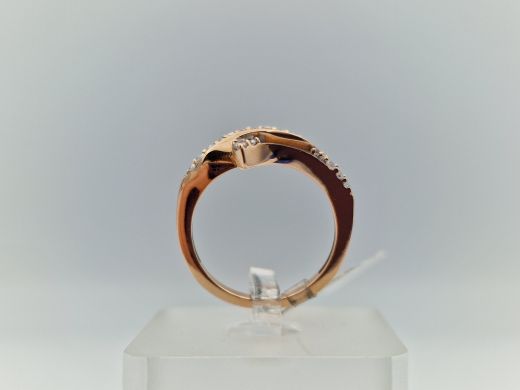 Zelta gredzens ar cirkoniju, 3.73 g, izm. 17.5