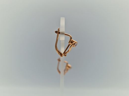 Zelta auskari ar cirkoniju, 2.71 g