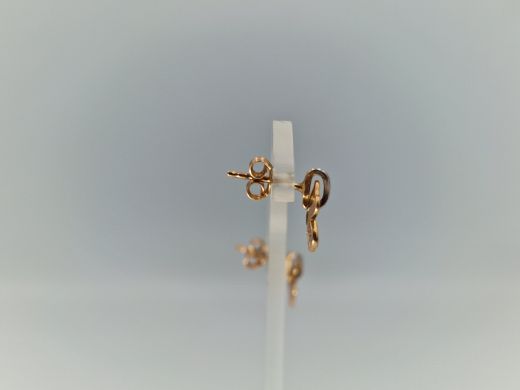 Zelta auskari ar cirkoniju, 1.6 g