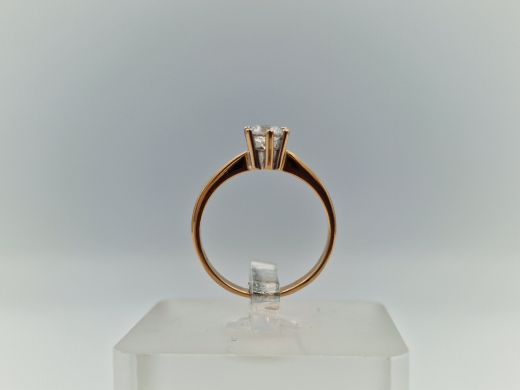 Zelta gredzens ar cirkoniju, 1.41 g, izm. 15