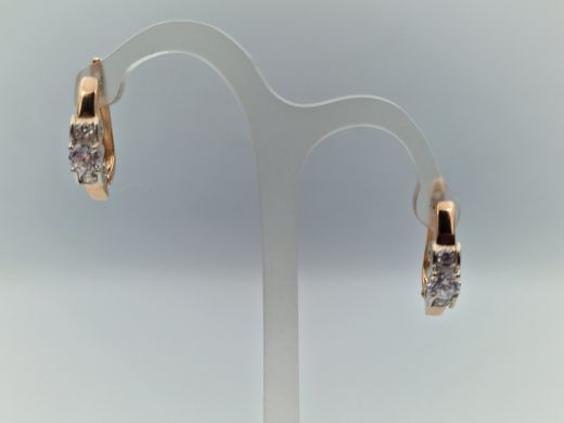 Zelta auskari ar cirkoniju, 2.96 g