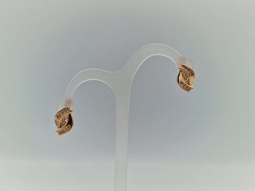 Zelta auskari ar cirkoniju, 4.66 g