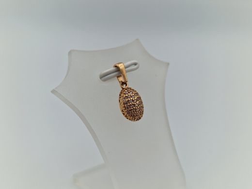 Zelta kulons ar cirkoniju, 0.77 g