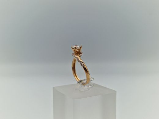 Zelta gredzens ar cirkoniju, 2.16 g, izm. 18.5