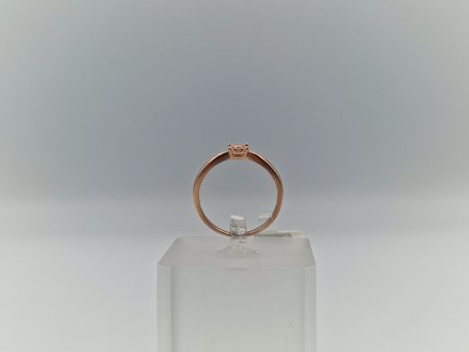 Zelta gredzens ar cirkoniju, 1.31 g, izm. 16.5