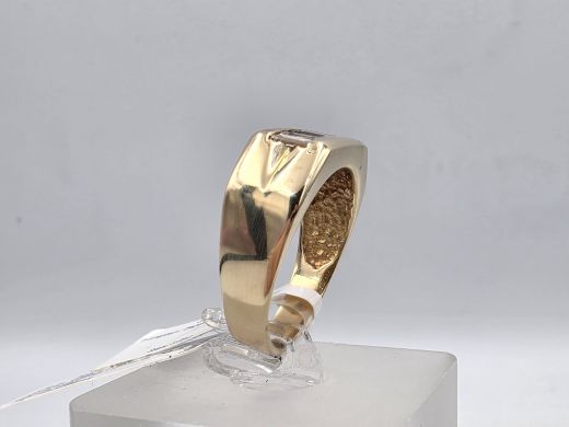 Zelta gredzens ar briljantu, 5.88 g, izm. 18.5