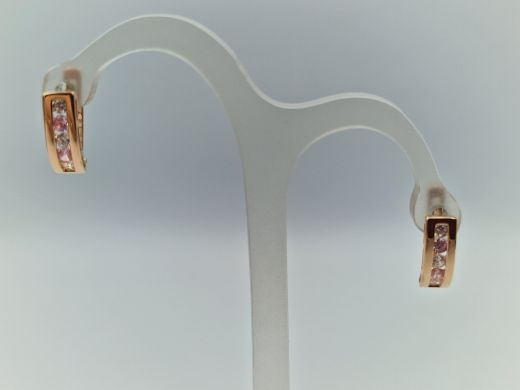 Zelta auskari ar cirkoniju, 1.49 g