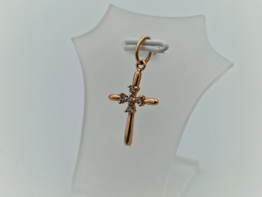 Золотой кулон с цирконом, 0.74 г