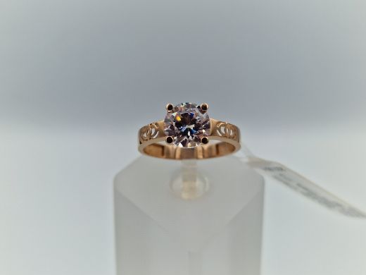 Zelta gredzens ar cirkoniju, 2.53 g, izm. 17.5