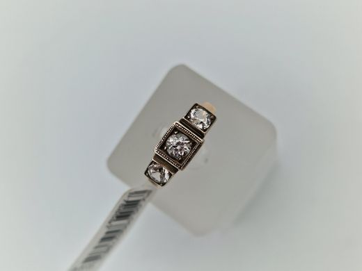 Zelta gredzens ar cirkoniju, 3.23 g, izm. 18.5