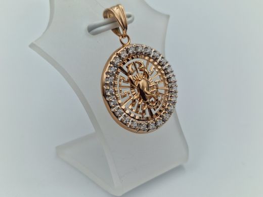 Zelta kulons ar cirkoniju, 2.03 g