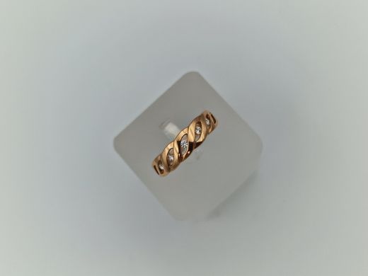 Zelta gredzens ar cirkoniju, 2.62 g, izm. 16.5