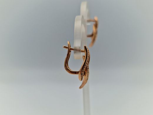 Zelta auskari ar cirkoniju, 3.68 g