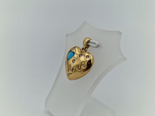 Zelta kulons ar cirkoniju, 1.87 g