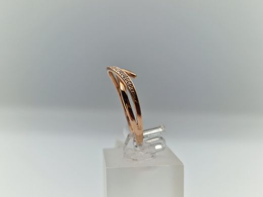 Zelta gredzens ar cirkoniju, 1.86 g, izm. 18