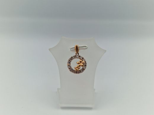 Zelta kulons ar cirkoniju, 1.3 g