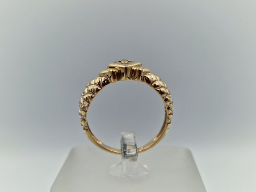 Zelta gredzens ar briljantiem, 2.53 g, izm. 17