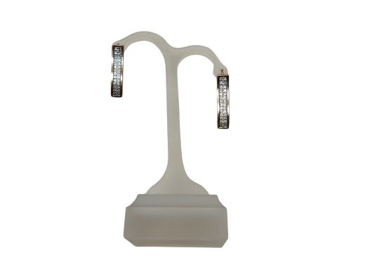 Золотые серьги с цирконом, 6.65 г