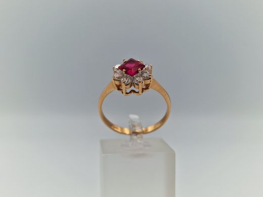 Zelta gredzens ar cirkoniju, 2.74 g, izm. 18.5