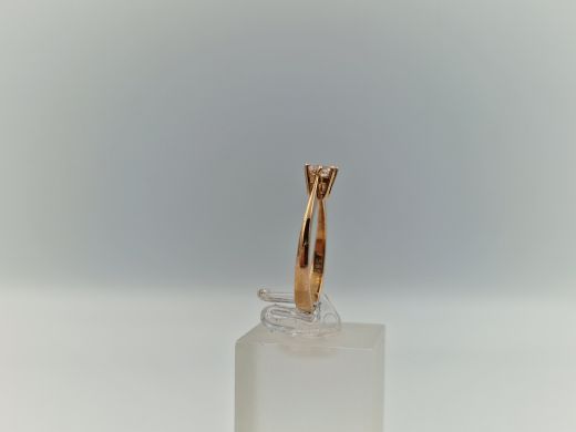 Zelta gredzens ar cirkoniju, 2.15 g, izm. 16