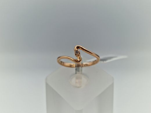 Zelta gredzens ar cirkoniju, 1.17 g, izm. 16.5