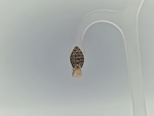 Золотые серьги с бриллиантом, 6.78 г