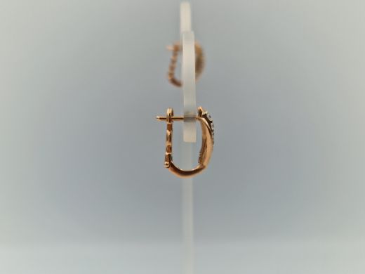 Zelta auskari ar cirkoniju, 3.55 g