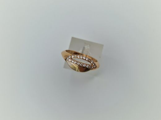 Zelta gredzens ar cirkoniju, 3.79 g, izm. 17.7