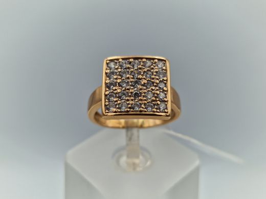 Zelta gredzens ar cirkoniju, 4.88 g, izm. 16.5