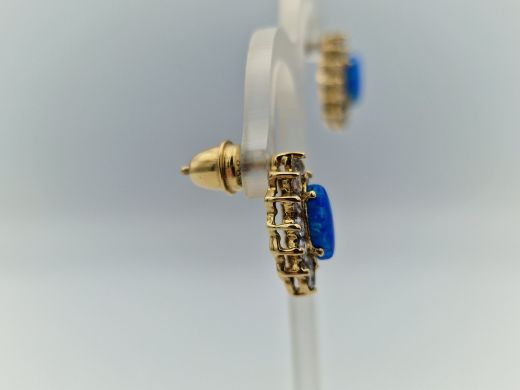 Zelta auskari ar cirkoniju, 3.57 g