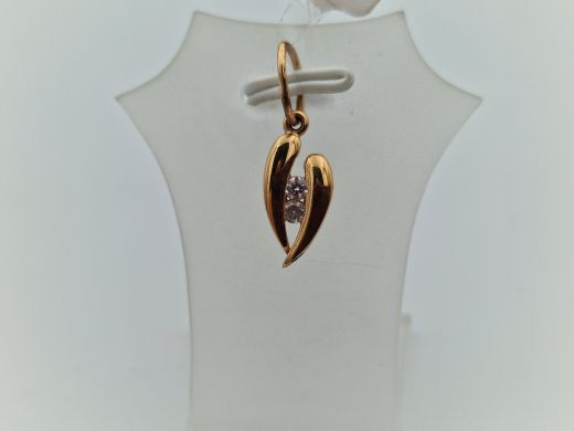 Zelta kulons ar cirkoniju, 0.95 g