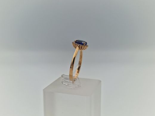 Zelta gredzens ar cirkoniju, 2.82 g, izm. 17.5