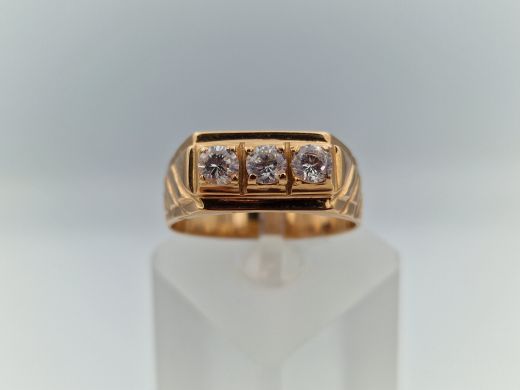 Zelta gredzens ar cirkoniju, 5.26 g, izm. 20.5