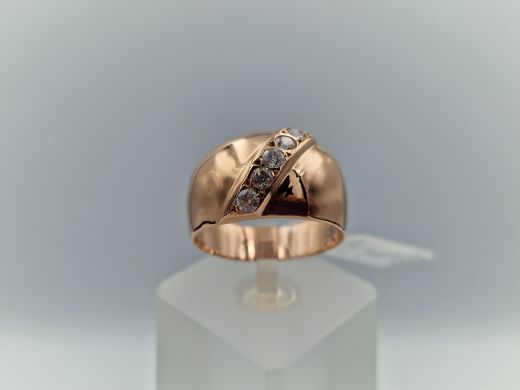 Zelta gredzens ar cirkoniju, 5.04 g, izm. 19.5