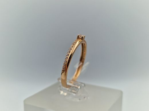 Zelta gredzens ar cirkoniju, 1.27 g, izm. 17.5