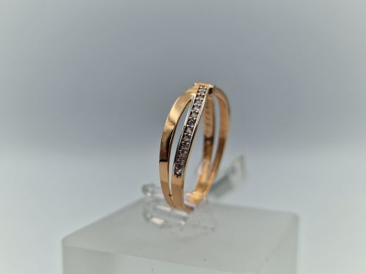 Zelta gredzens ar cirkoniju, 1.87 g, izm. 18.5