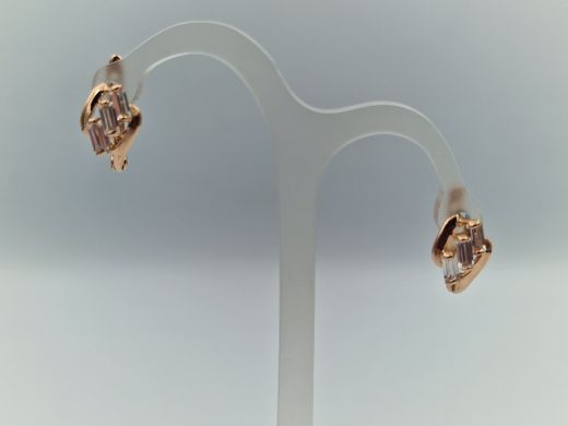 Zelta auskari ar cirkoniju, 2.28 g