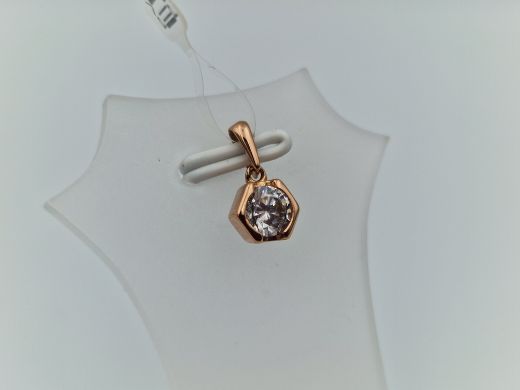 Золотой кулон с цирконом, 0.81 г