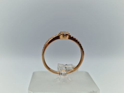 Zelta gredzens ar cirkoniju, 1.54 g, izm. 18.5