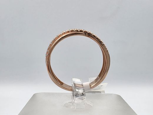 Zelta gredzens ar briljantiem, 2.13 g, izm. 17.5