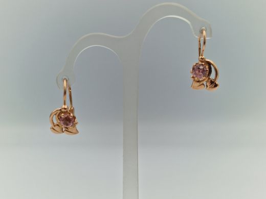 Zelta auskari ar cirkoniju, 3.34 g