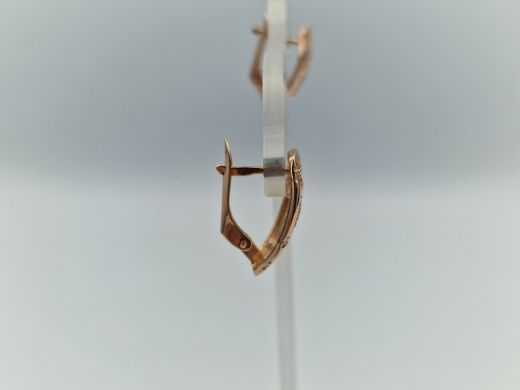 Zelta auskari ar cirkoniju, 3.44 g