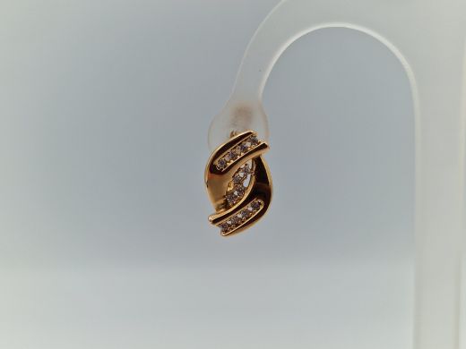 Zelta auskari ar cirkoniju, 4.66 g