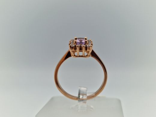 Zelta gredzens ar cirkoniju, 3.05 g, izm. 17.5